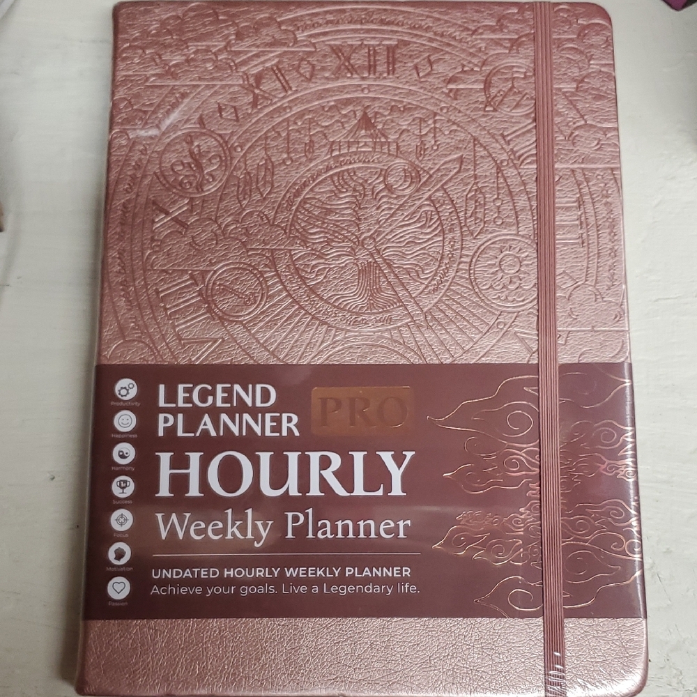 Legend Planner Pro Hourly Weekly Planner Rose Gold Color New